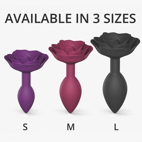 Love to Love Open Roses Silicone Anal Plug Purple Rain S