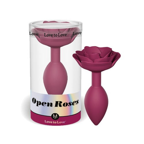 Plug Anal de Silicona Love to Love Open Roses Ciruela Star M