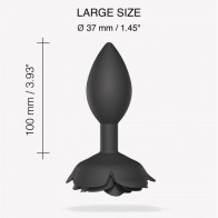 Love to Love Open Roses Silicone Anal Plug Black Onyx for Elegant Anal Play