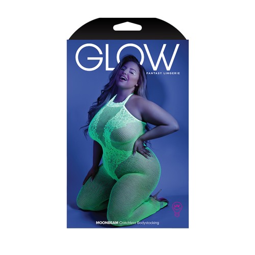 Glow Moonbeam Crotchless Bodystocking Fantasy Lingerie