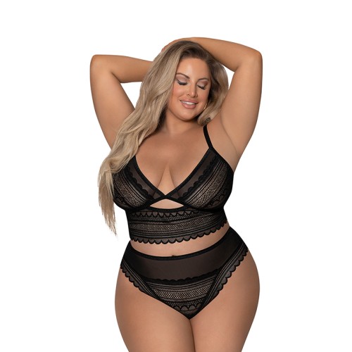 Bralette y Cuerpo Negro Modern Romance de Magic Silk Talla Reina