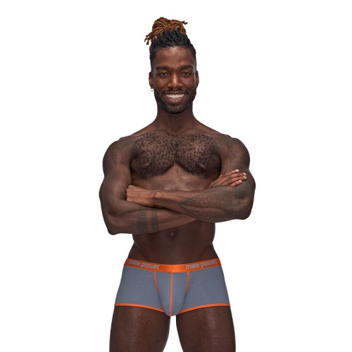 Male Power Casanova Uplift Shorts Gray - Enhance Your Appeal