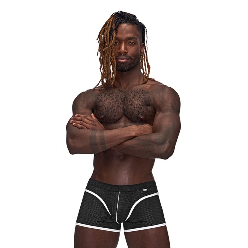 Male Power Sport Mesh Mini Shorts Black