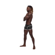 Male Power Sport Mesh Mini Shorts Black