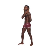 Male Power Sport Mesh Mini Short Burgundy S