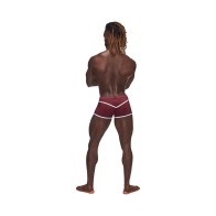 Male Power Sport Mesh Mini Short Burgundy S