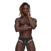 Male Power Sport Mesh Thong Black L/XL