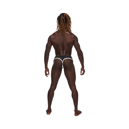 Male Power Sport Mesh Thong Black L/XL