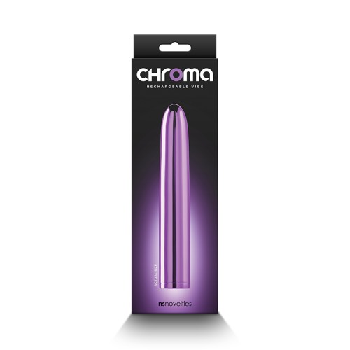 Vibrador Recargable Chroma Morado 7 pulgadas