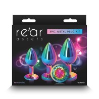 Kit de Plugs de Metal Rear Assets de 3 Piezas Multicolor/Rainbow