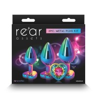 3-Piece Metal Plug Kit Multicolor