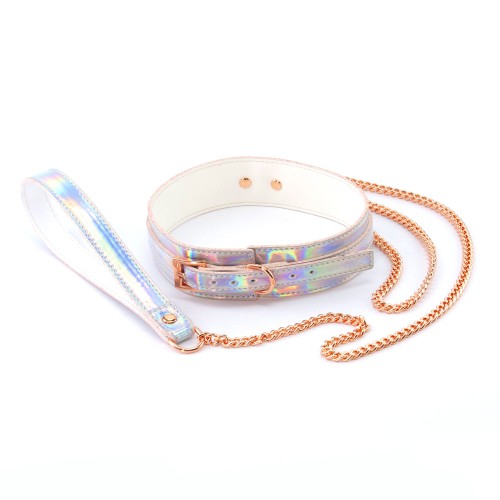 Cosmo Rainbow Bondage Collar & Leash Set