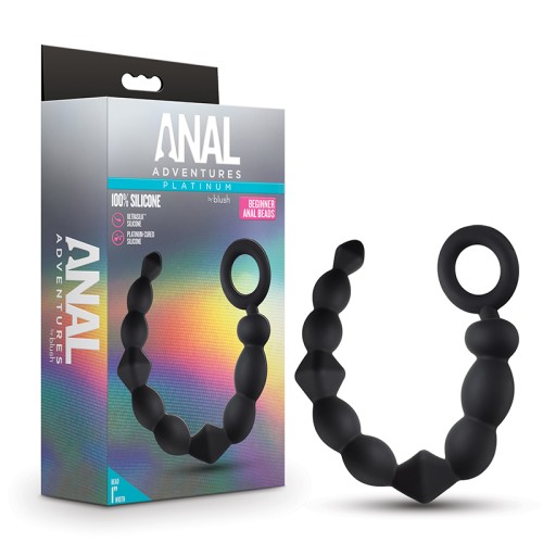 Cuentas Anal Premium de Silicona para Principiantes Black