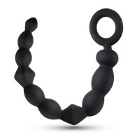 Anal Adventures Platinum Silicone Beginner Anal Beads Black