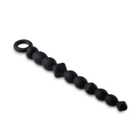 Anal Adventures Platinum Silicone Beginner Anal Beads Black