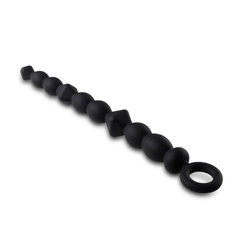 Anal Adventures Platinum Silicone Beginner Anal Beads Black