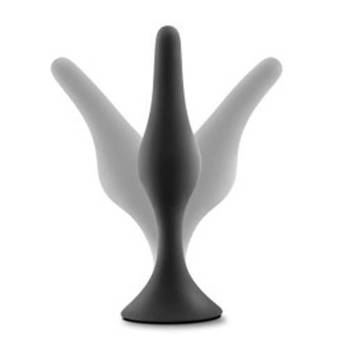 Platinum Silicone Large Black Anal Plug - Perfect for Beginners