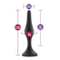 Platinum Silicone Large Black Anal Plug - Perfect for Beginners