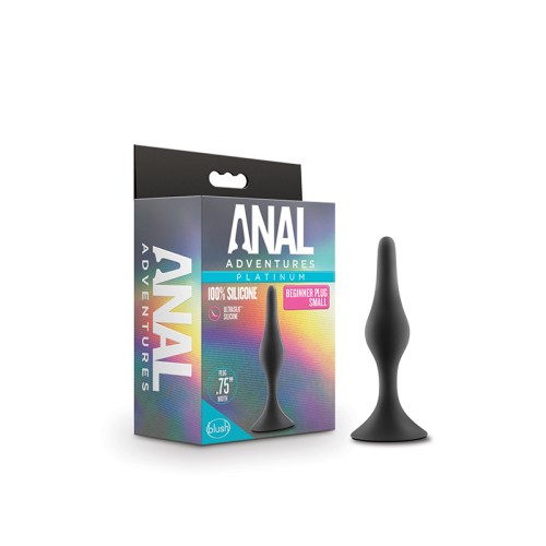 Small Black Platinum Silicone Beginner Anal Plug