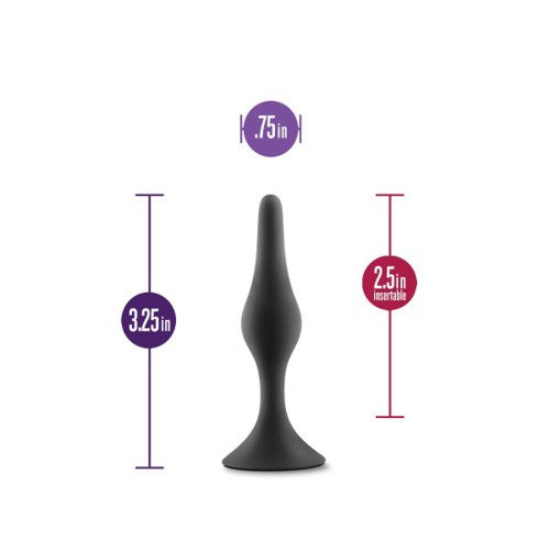 Small Black Platinum Silicone Beginner Anal Plug