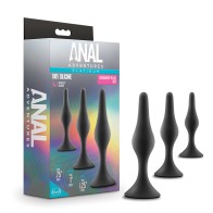 Kit de Plug Anal de Silicona Platinum 3 Piezas para Principiantes