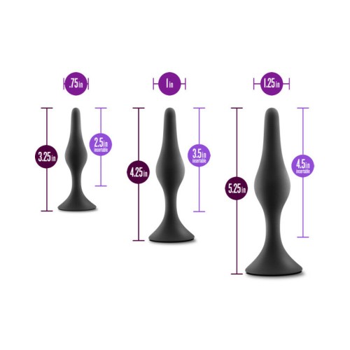 Platinum Silicone 3-Piece Beginner Anal Plug Kit