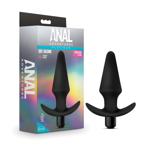 Anal Adventures Platinum Silicone Vibrating Plug - Black