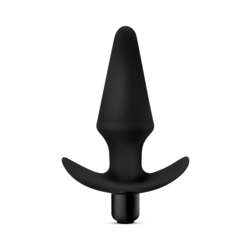 Anal Adventures Platinum Silicone Vibrating Plug - Black