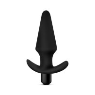 Anal Adventures Platinum Silicone Vibrating Plug - Black