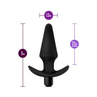 Anal Adventures Platinum Silicone Vibrating Plug - Black