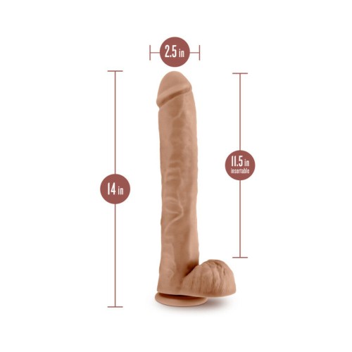 Au Naturel Daddy 14 in. Posable Dildo Tan