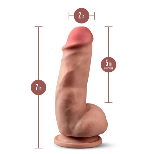 Dr. Skin Plus Dildo Girthy 7 Pulgadas con Bolas Tan