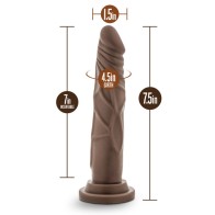 Dr. Skin Silicone Dr. Carter Realistic Dildo 7 in. - Brown