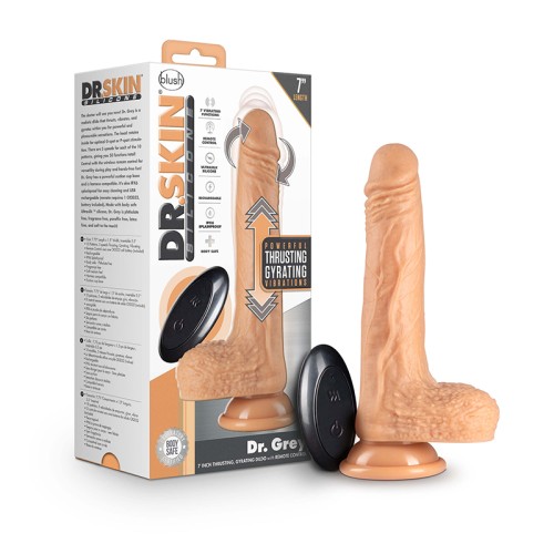 Dr. Skin Grey Remote-Controlled Dildo