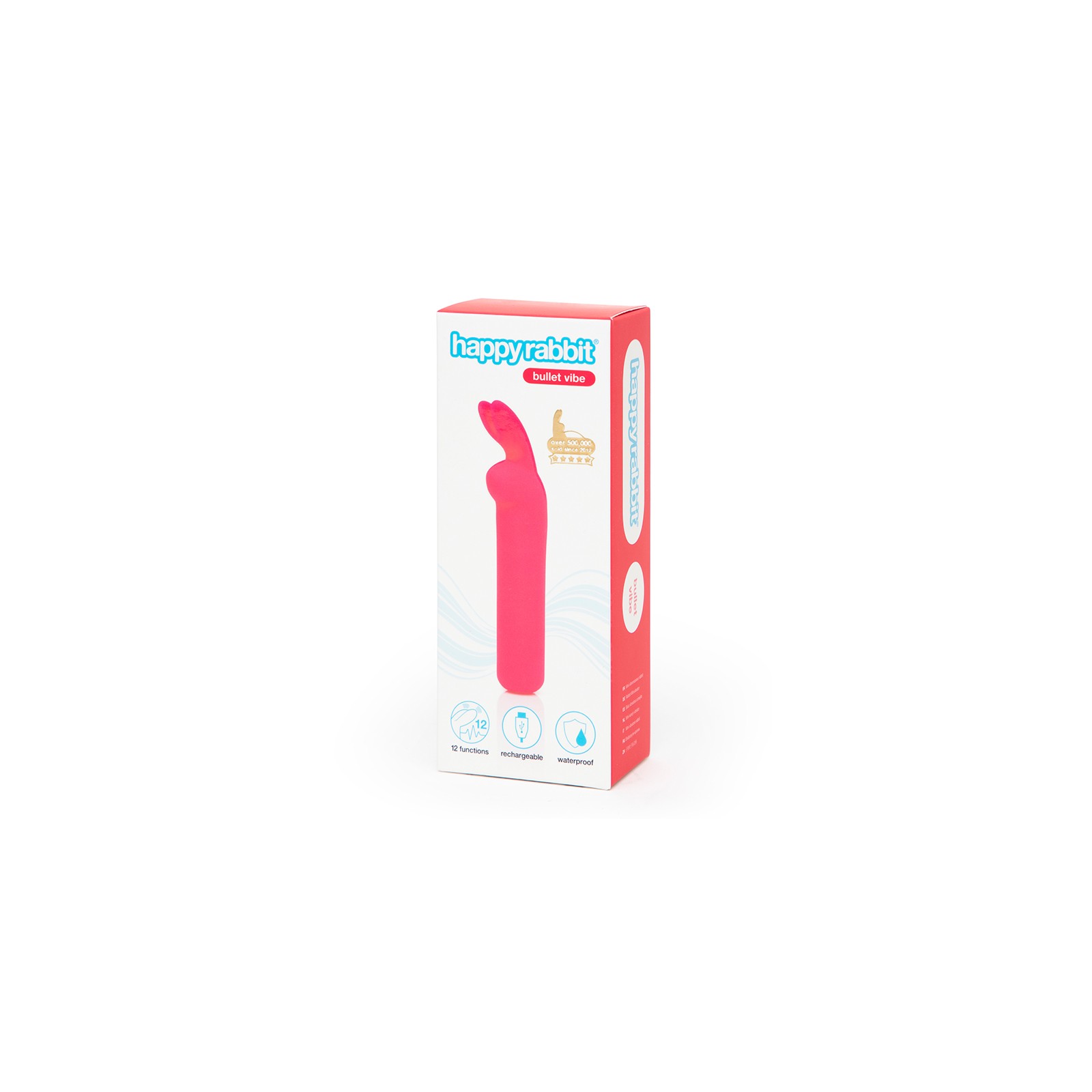 Bullet Vibrador Rosa Happy Rabbit con Orejas - USB Recargable