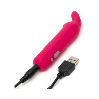 Happy Rabbit Pink Bullet Vibrator with Ears - USB Rechargeable