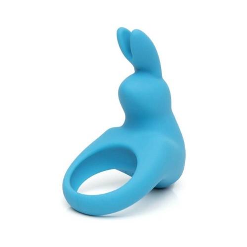 Cockring de Silicona Happy Rabbit con Orejas - Azul