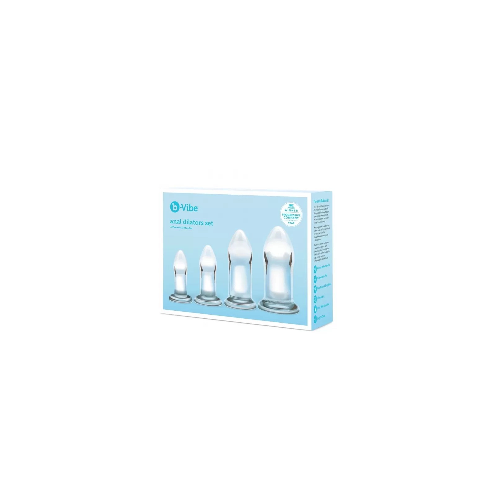 b-Vibe 4-Piece Glass Anal Dilators Set