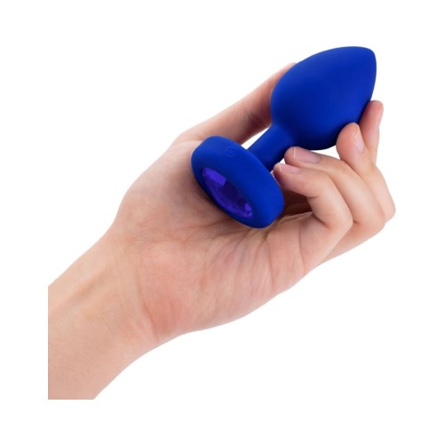 b-Vibe Vibrating Jewel Remote-Controlled Anal Plug Blue Sapphire L/XL