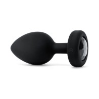 Plug Anal Vibrante Jewel Recargable b-Vibe - Negro Diamante XXL