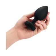 b-Vibe Vibrating Jewel Rechargeable Anal Plug - Black Diamond XXL