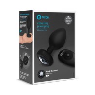 b-Vibe Vibrating Jewel Rechargeable Anal Plug - Black Diamond XXL