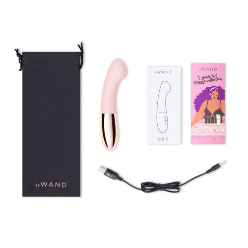 Le Wand Gee Rechargeable Silicone G-Spot Vibrator Rose Gold