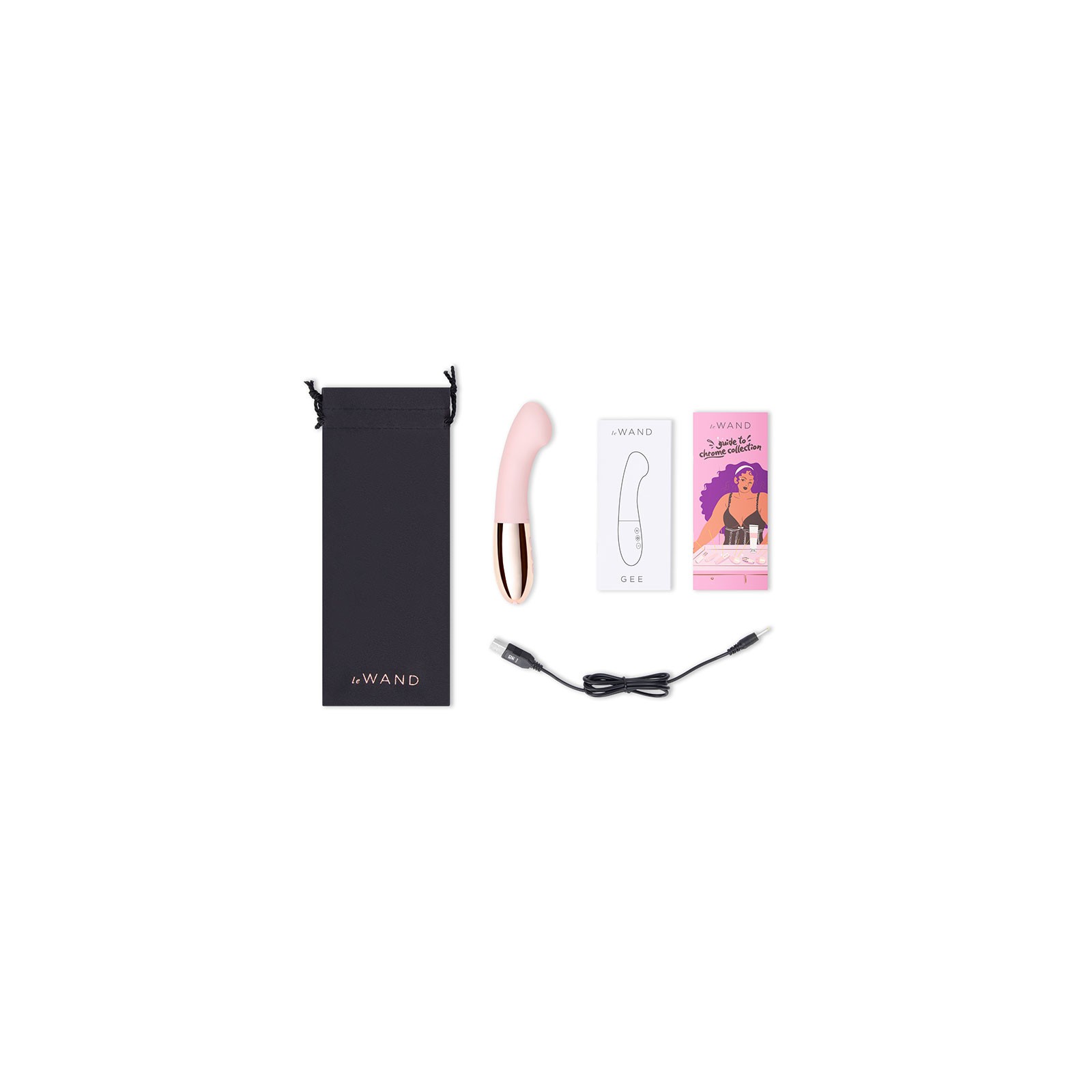 Le Wand Gee Rechargeable Silicone G-Spot Vibrator Rose Gold