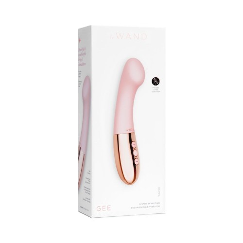 Le Wand Gee Rechargeable Silicone G-Spot Vibrator Rose Gold