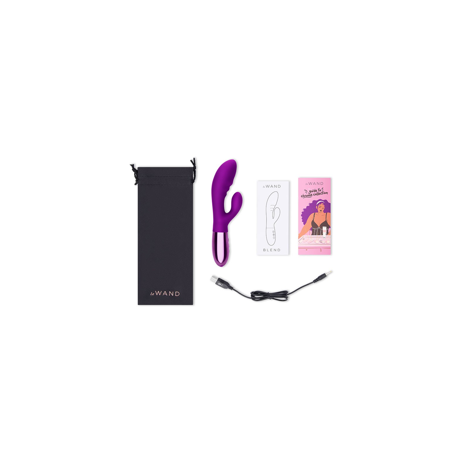 Le Wand Blend Rechargeable Double-Motor Vibrator Dark Cherry