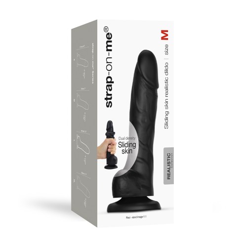 Dildo Realista de Silicona Strap-On-Me Negro M