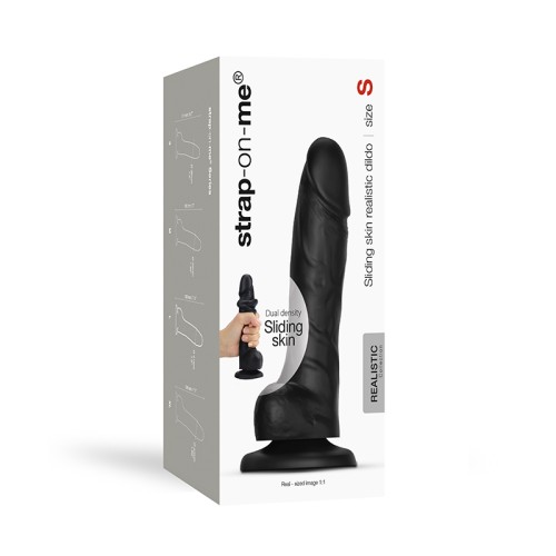 Dildo Realista de Silicona Dual Densidad Strap-On-Me Negro