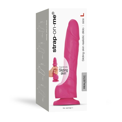 Dildo Realista de Silicona de Densidad Dual Strap-On-Me Fucsia L