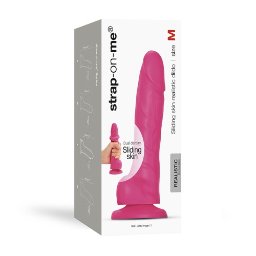 Dildo de Silicona de Densidad Doble Realista Strap-On-Me Fucsia M